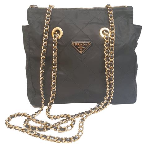 prada black bag strap